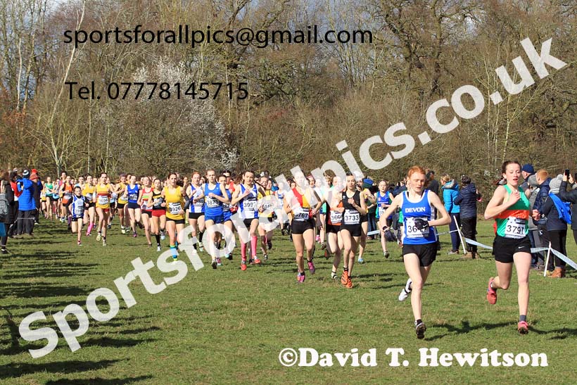 Girls Under-15s 2022 CAU Inter Counties Cross Country, Prestwold Hall, Loughborough.  Photo: David T. Hewitson/Sports for All Pics